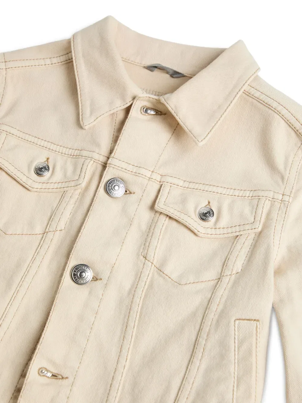 Джинсовая куртка с карманами Brunello Cucinelli Kids, бежевый — фото 3