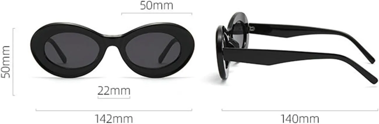 

Willochra Fashion Модные овальные круглые солнцезащитные очки с защитой UV400, ретро-оправа, овальные, многослойные, для активного отдыха, для женщин и мужчин F28, C1