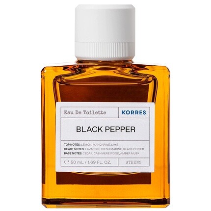 

Туалетная вода Black Pepper для мужчин, дерматологически протестированная, веганская, 50 мл, Korres