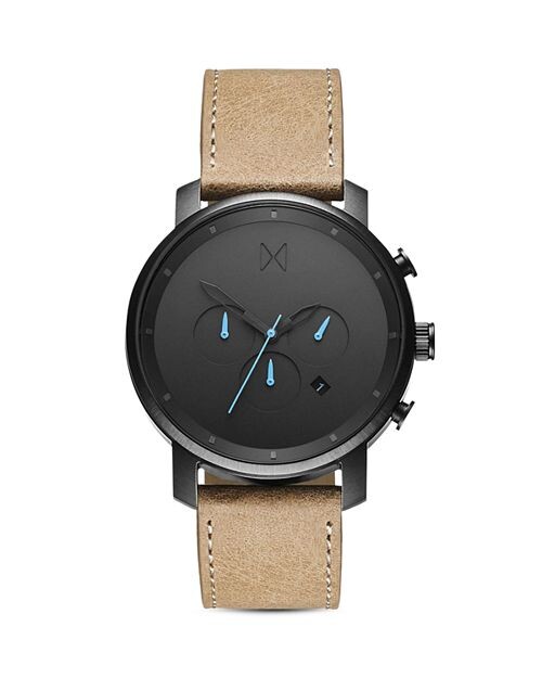 

Кожаный ремешок Chrono Tan &; Хронограф с серым циферблатом, 45 мм MVMT, цвет Tan/Beige