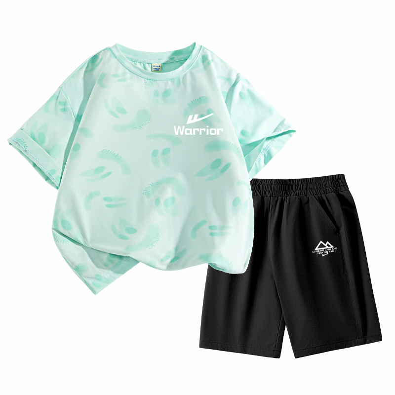

Детская повседневная спортивная одежда WARRIOR, water зеленый/h белый small label k-черный/h mountain peak label k