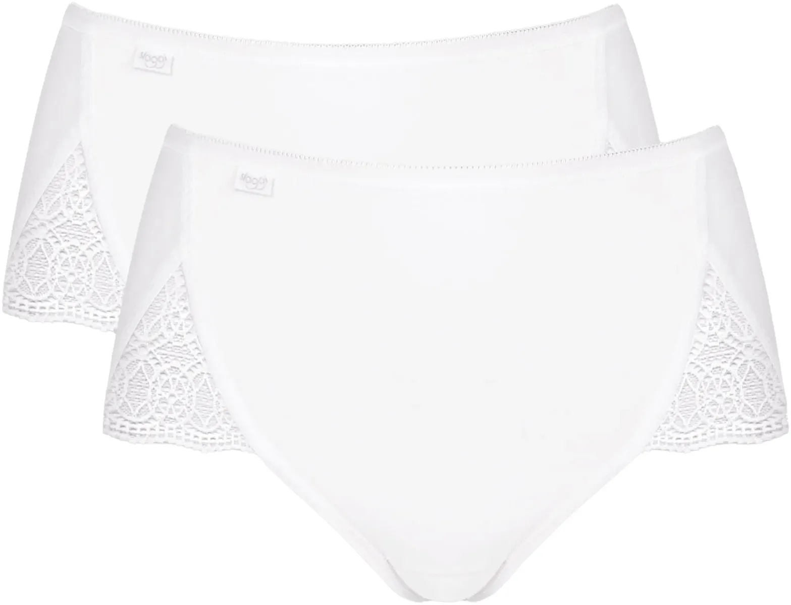 

Трусы Sloggi "Pure Sense Luxe Maxi C2P" (2 шт. в упаковке), кружевные детали, белый