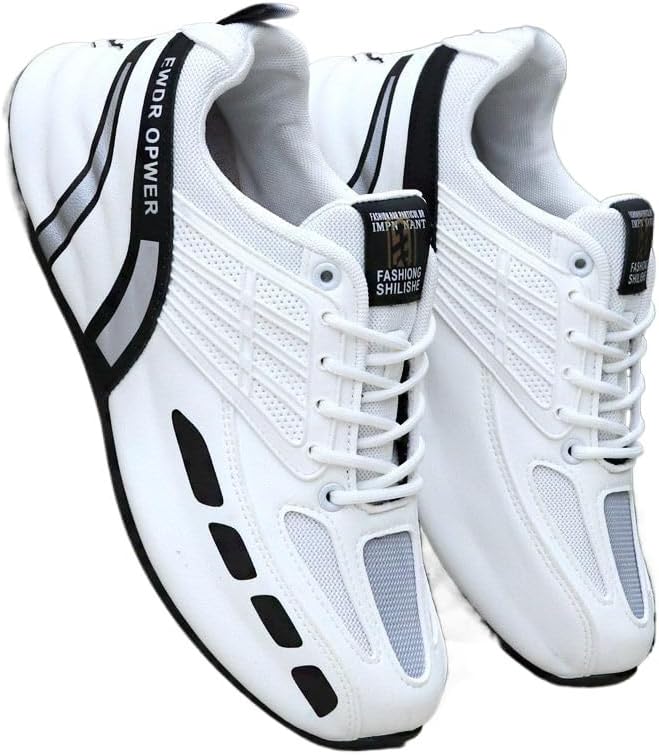 

Мужские спортивные кроссовки большого размера с толстой подошвой. Дышащие и удобные. Противоскользящие и прочные. Подходят для активного отдыха, тренировок в зале и повседневного ношения Fmshi, белый