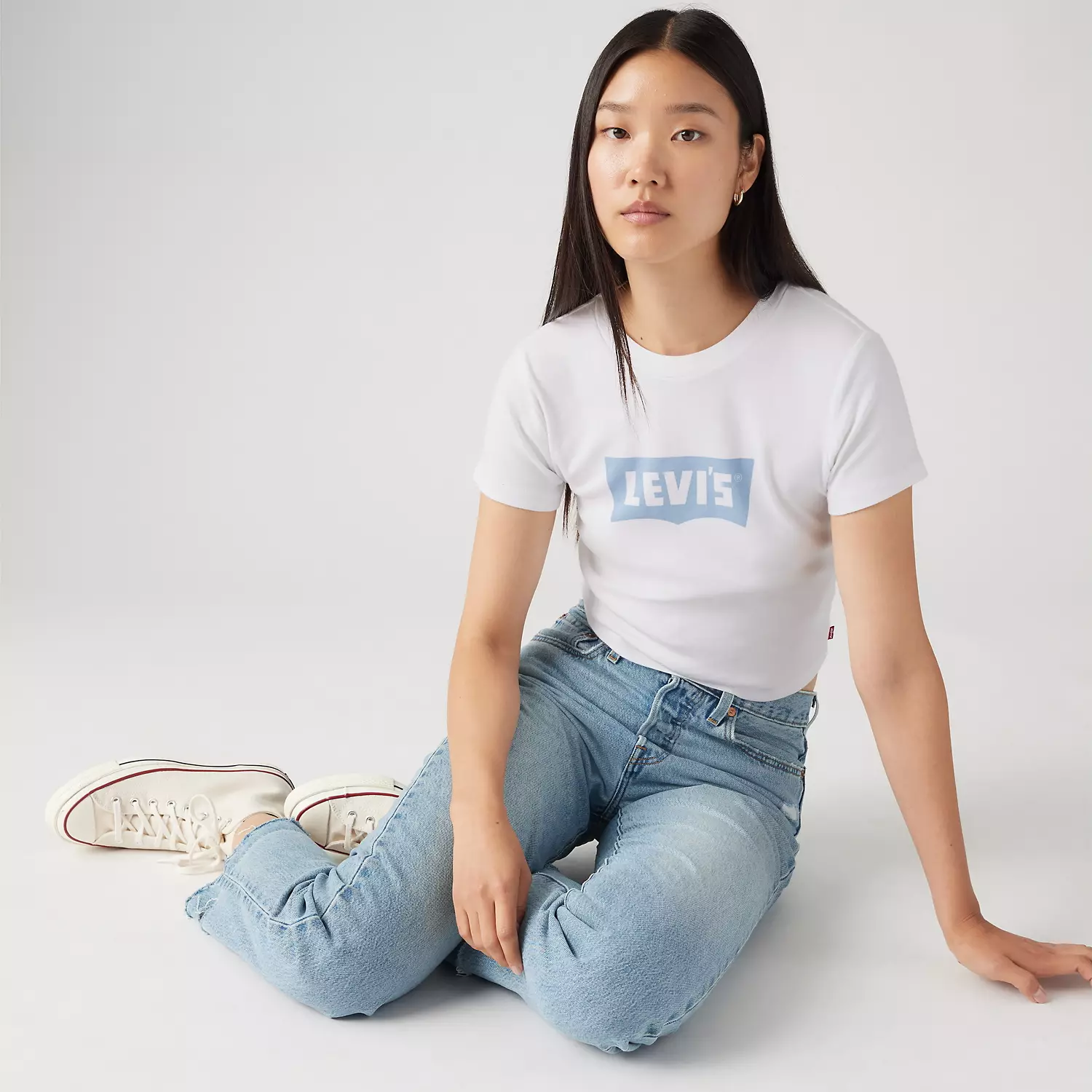 

Футболка с графическим принтом Essential Sporty Levi's, цвет Bright White - Blue