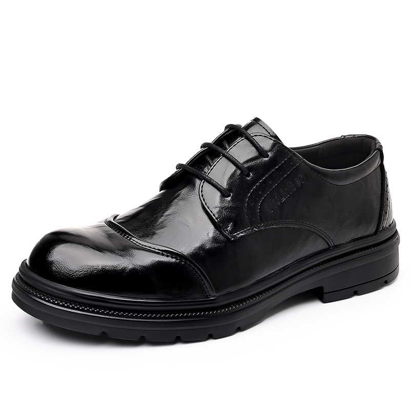 

Мужская повседневная обувь Мужская Mulinsen, Black[Leather Shoe Size: Size 40 In This Model = Athletic Shoes 41]