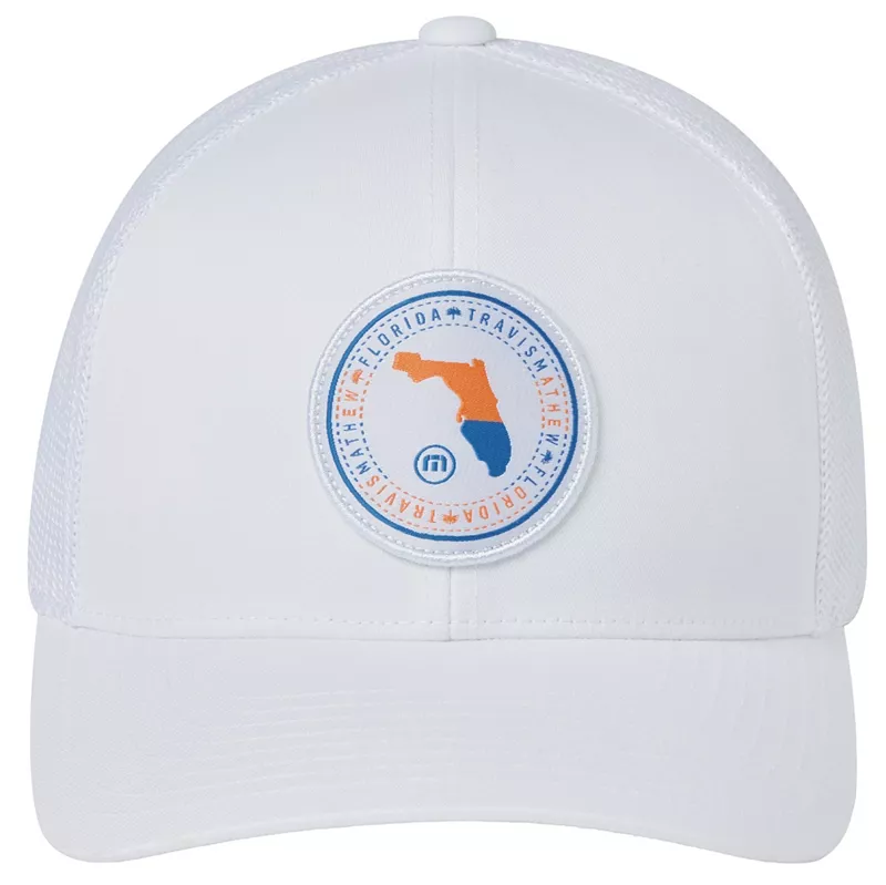 

Мужская кепка для гольфа TravisMathew Later Gator 2.0 FL State Fit, белый