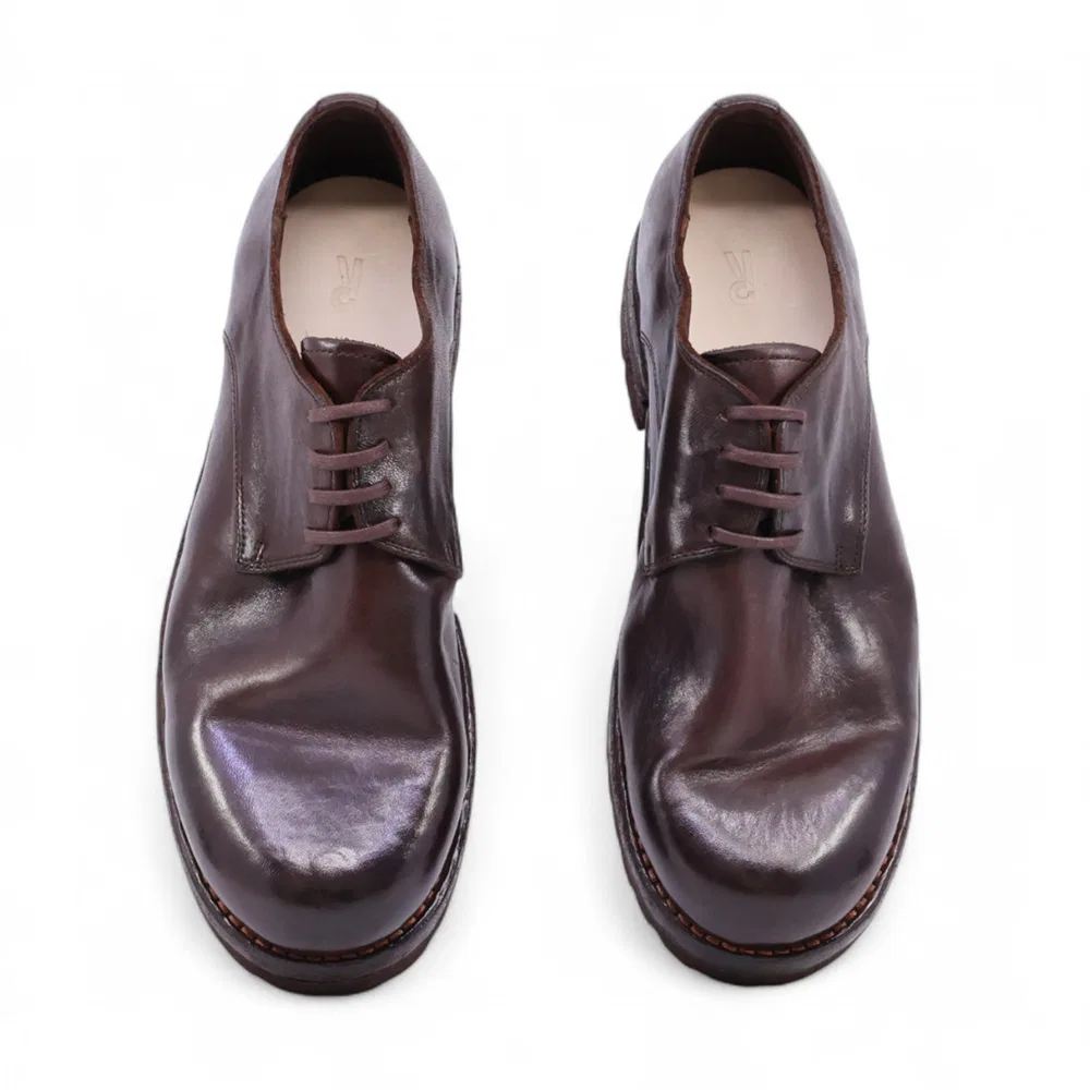 Мужские коричневые дерби Goodyear Welt с итальянской подошвой Extralight от Yase — фото 2