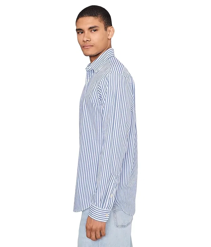 Рубашка классическая полосатая Polo Ralph Lauren, White/Blue — фото 3
