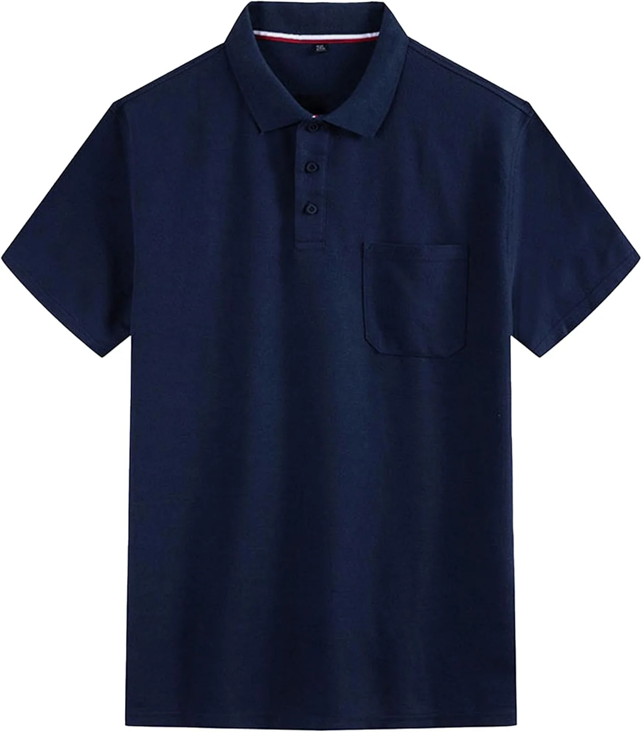 

Футболка-поло для мужчин Casual, короткий рукав, легкий хлопок, с карманом Gsywaipei