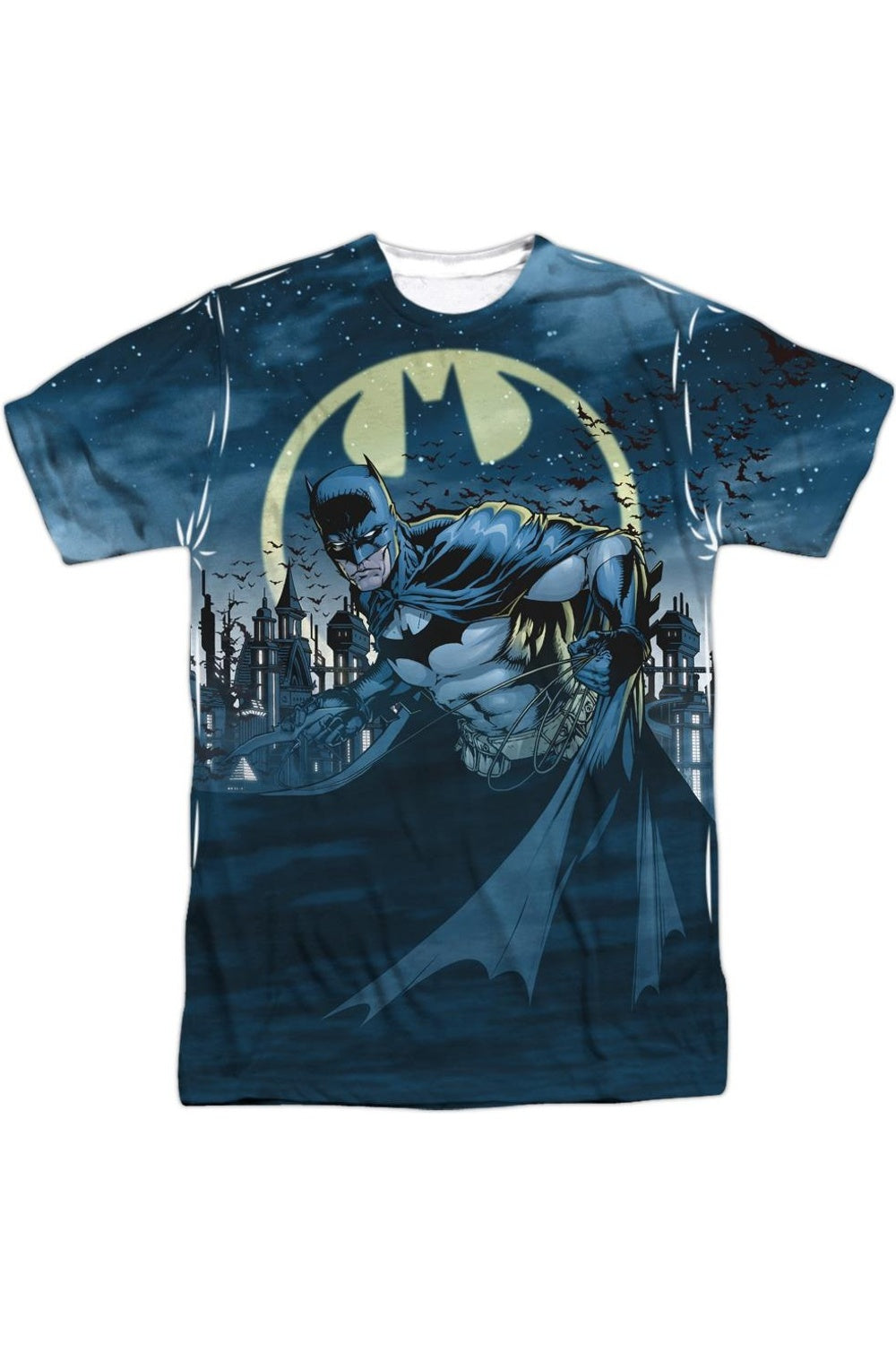 

Футболка Batman Heed The Call с коротким рукавом для взрослых, 100% полиэстер Gildan, белый