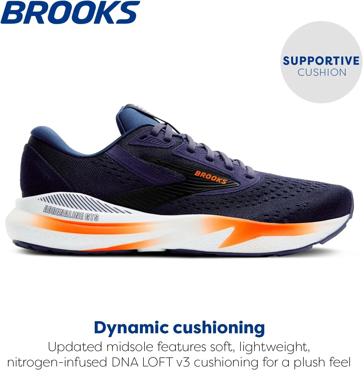 Мужские беговые кроссовки Brooks Adrenaline GTS 24 с поддерживающей подошвой, Multicoloured — фото 2