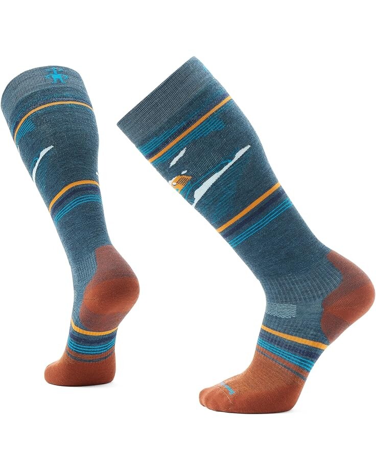 

Носки Smartwool Snowboard Targeted Cushion Piste Machine Over The Calf Socks, цвет Twilight Blue