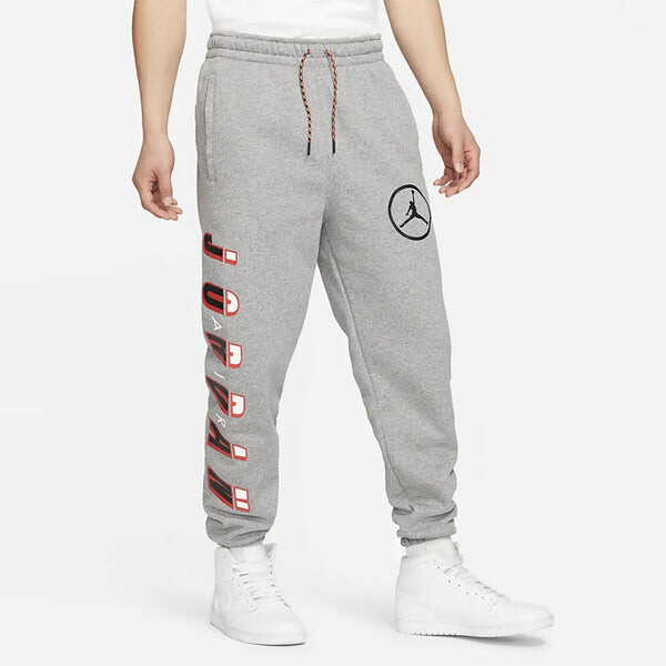 Спортивные штаны Men's Air Jordan Large Logo Casual Fleece Sports Pants/Trousers/Joggers Gray, серый — фото 3