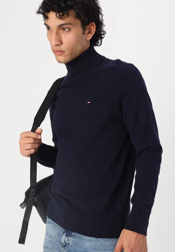 Джемпер Tommy Hilfiger Pima org ctn cashmere roll neck, цвет пустынное небо — фото 4