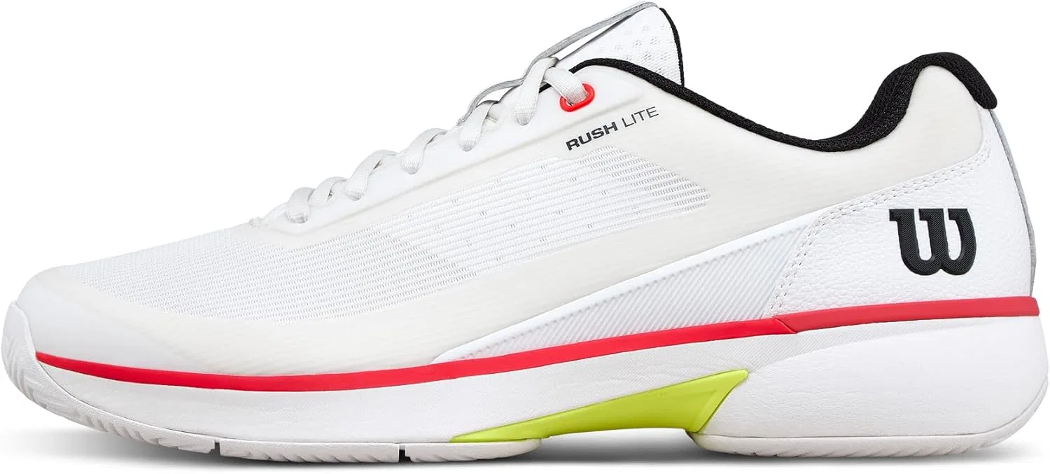 Кроссовки теннисные Wilson Rush Lite 5, белый/черный/инфракрасный
