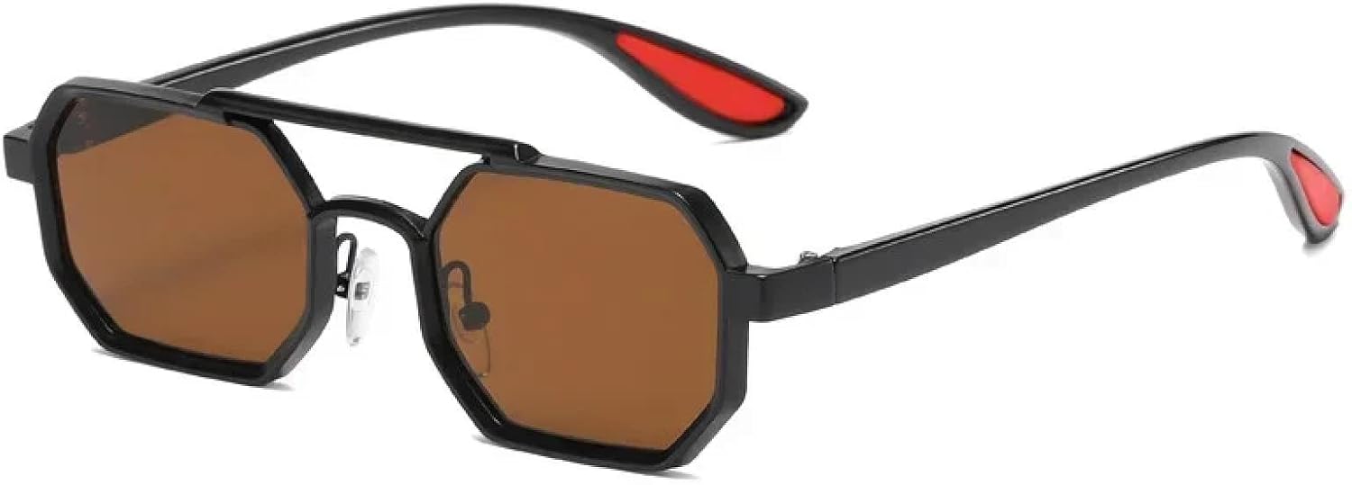 

Солнцезащитные очки с защитой от УФ-излучения UV400 | Металлический панк, разноцветные линзы | для женщин и мужчин, для занятий спортом на открытом воздухе и вождения DSVIGF, Black Tea