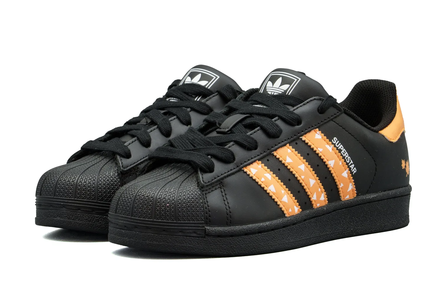 Кроссовки для скейтбординга Superstar 2 Leather Abrasion Resistant низкие детские Adidas Originals, черный — фото 4