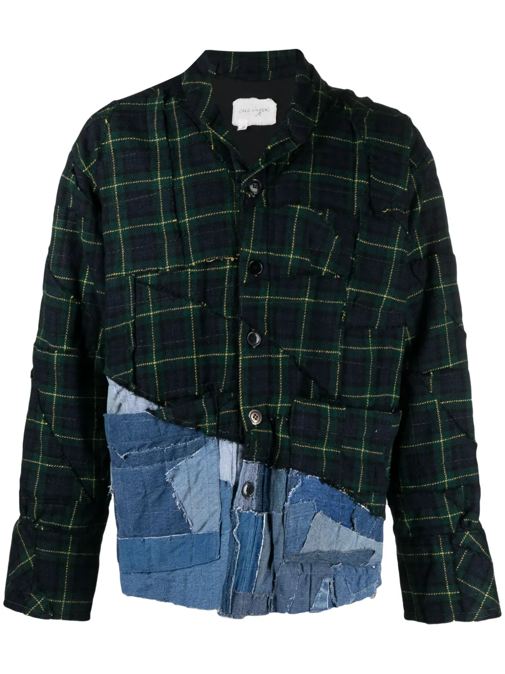 

Куртка-рубашка в технике пэчворк Greg Lauren, зеленый