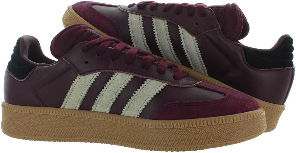 Мужские кроссовки Adidas Samba XLG для повседневной носки, бордовый/бежевый/красный — фото 3