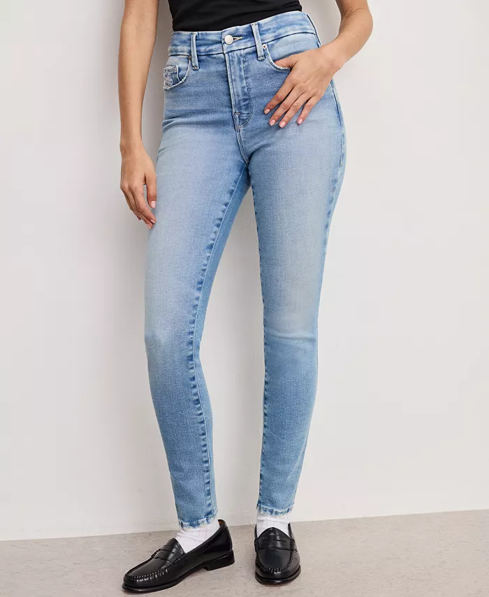 

Женские мягкие технологичные джинсы-скинни Good Legs Good American, синий