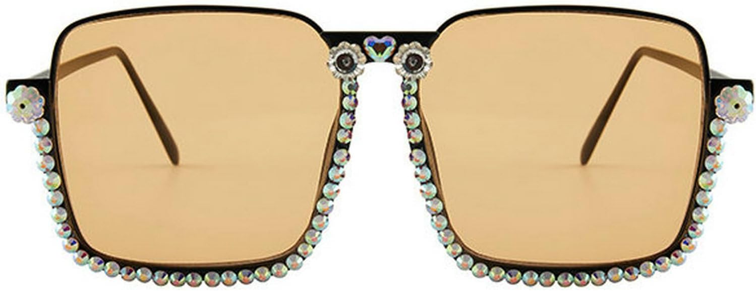 

Солнцезащитные очки COTIA Square Diamond для женщин, полуободковые, модные, со стразами, в стиле ретро, ​​элегантные, женские, для активного отдыха, модель W37, Orange