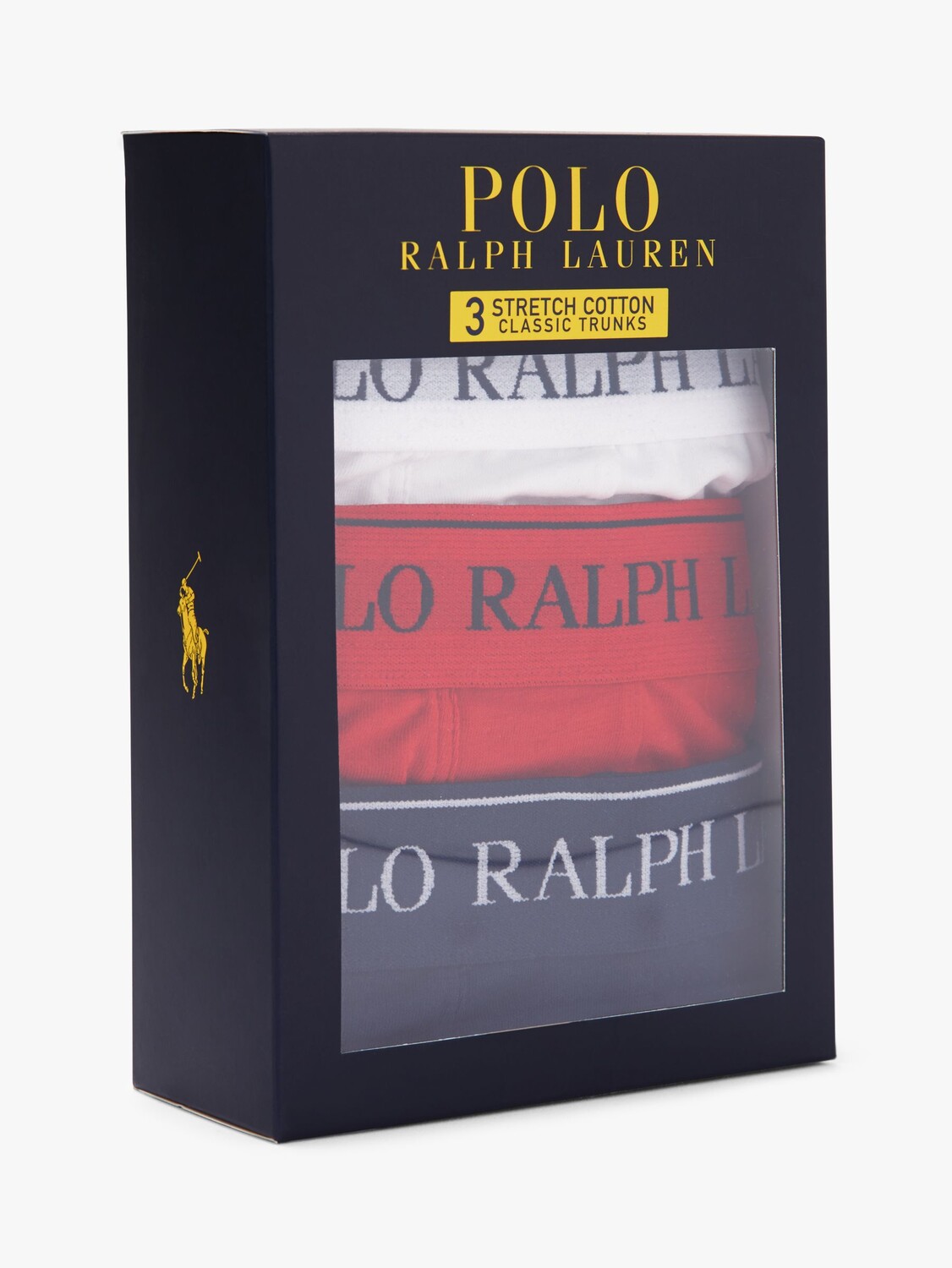 Трусы-поло из эластичного хлопка Ralph Lauren, синий/красный/белый — фото 2