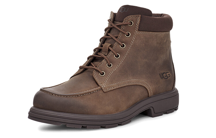 Ботинки мужские Ugg высокие на шнуровке, темно-коричневый — фото 3