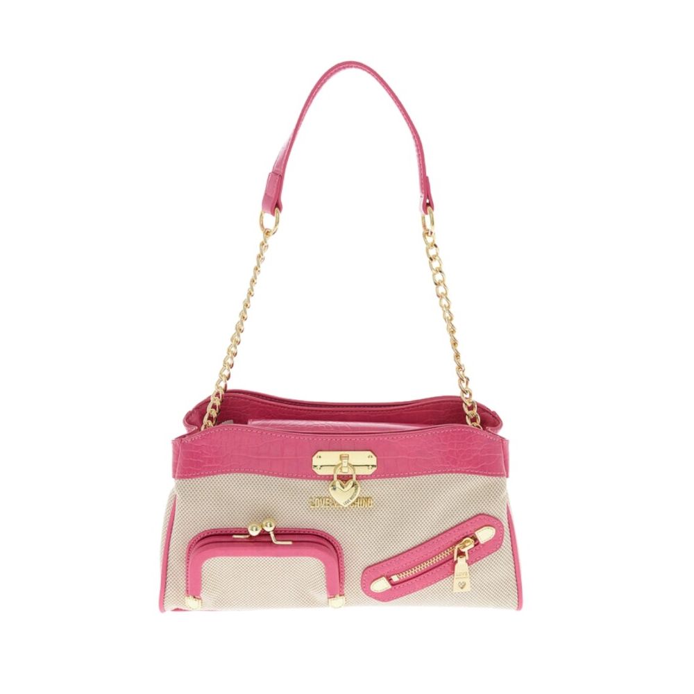 

Сумка через плечо из холста и искусственной кожи цвета фуксии LOVE MOSCHINO, фуксия