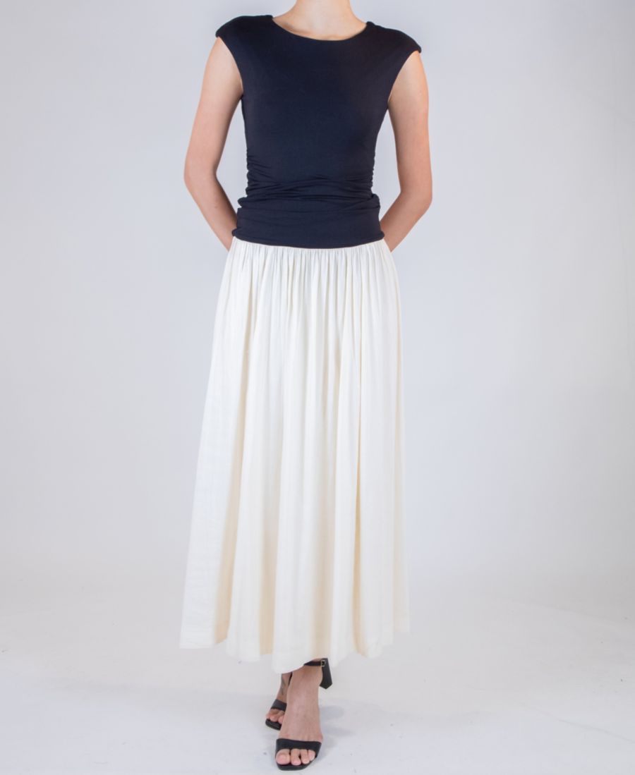 

Женское двухцветное платье с заниженной талией и круглым вырезом Taylor, Black/Cream