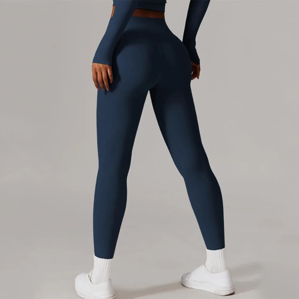 Женские леггинсы для йоги High-Waisted, Dark Blue — фото 3