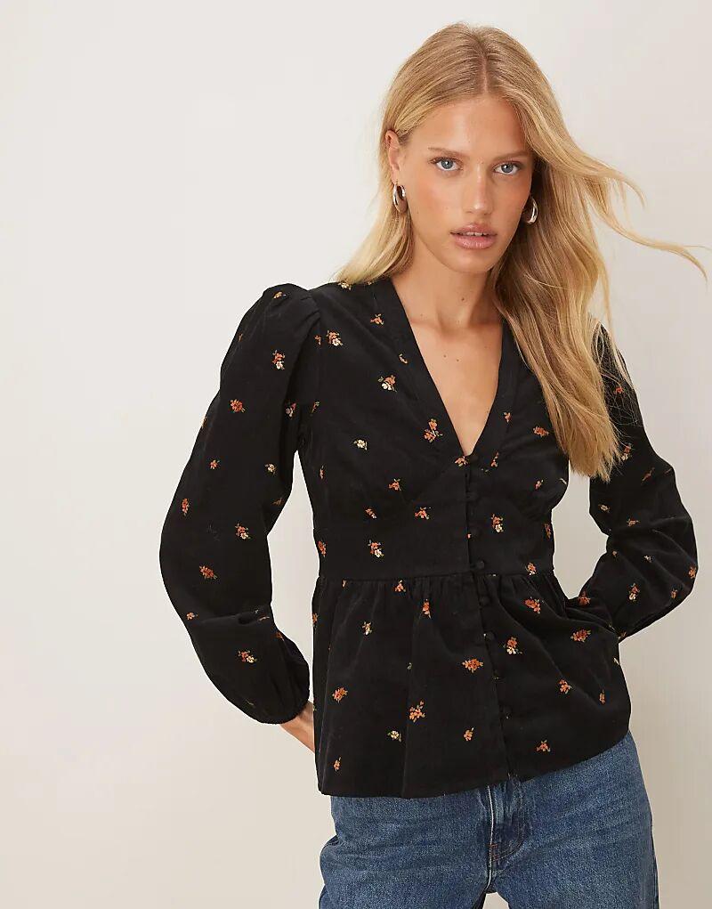 

Вельветовая блузка «Starlight» от Nobody's Child в черном цвете