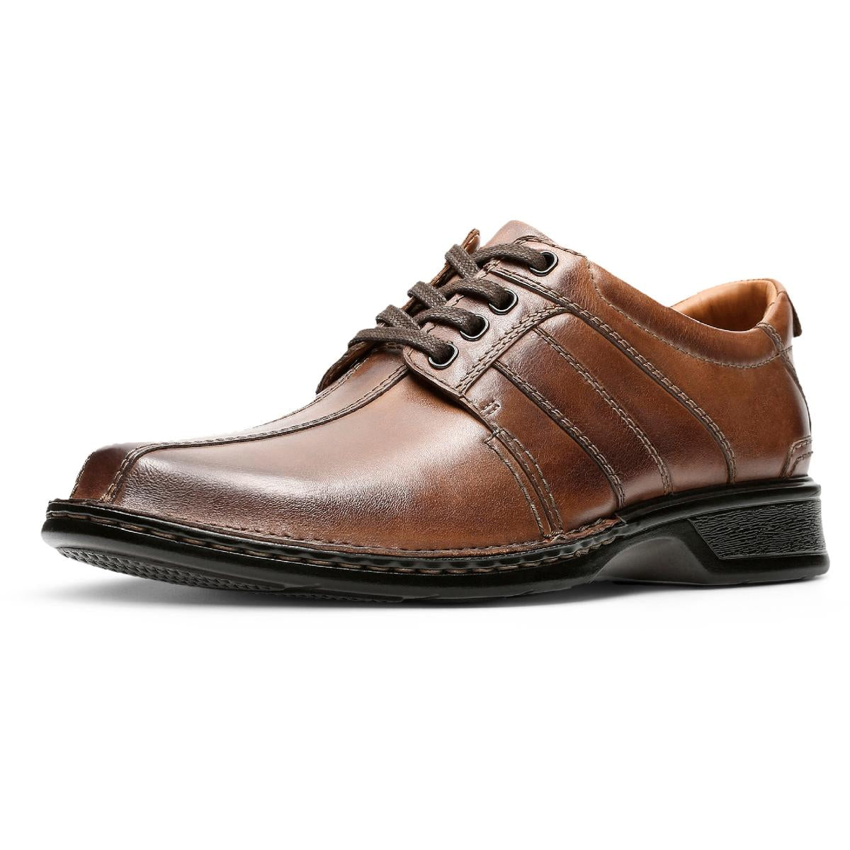 

Мужские кожаные потертые оксфорды Touareg Vibe Clarks, цвет Brown Leather