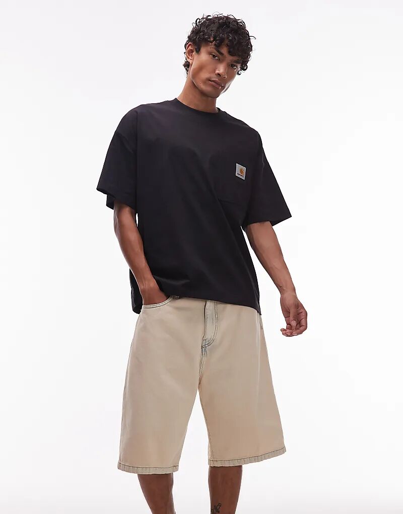 

Джинсовая куртка Carhartt WIP Landon цвета выбеленный песок, Бежевый, Джинсовая куртка Carhartt WIP Landon цвета выбеленный песок