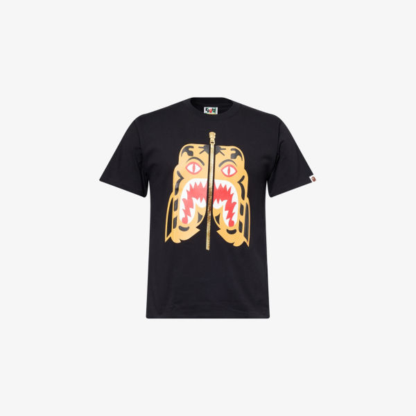 

Футболка из хлопкового джерси Colors tiger A Bathing Ape, черный
