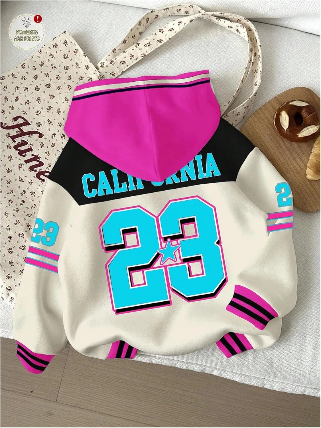 Детская толстовка с капюшоном COZYEASE Color Block — фото 3