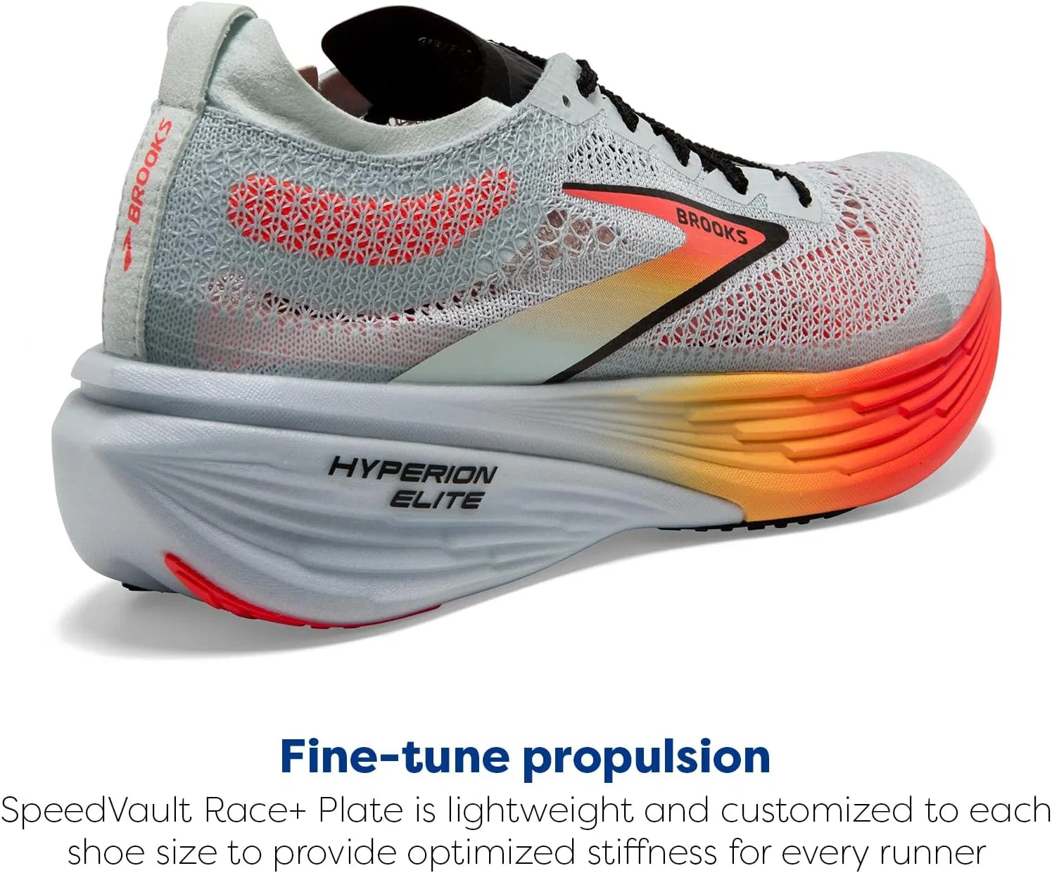 Мужские кроссовки Brooks Hyperion Elite 4, Illusion Blue Coral Orange — фото 3