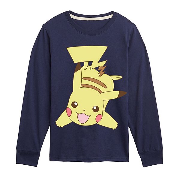 

Футболка с длинным рукавом Pokémon Pikachu для мальчиков 8-20 Licensed Character, Navy