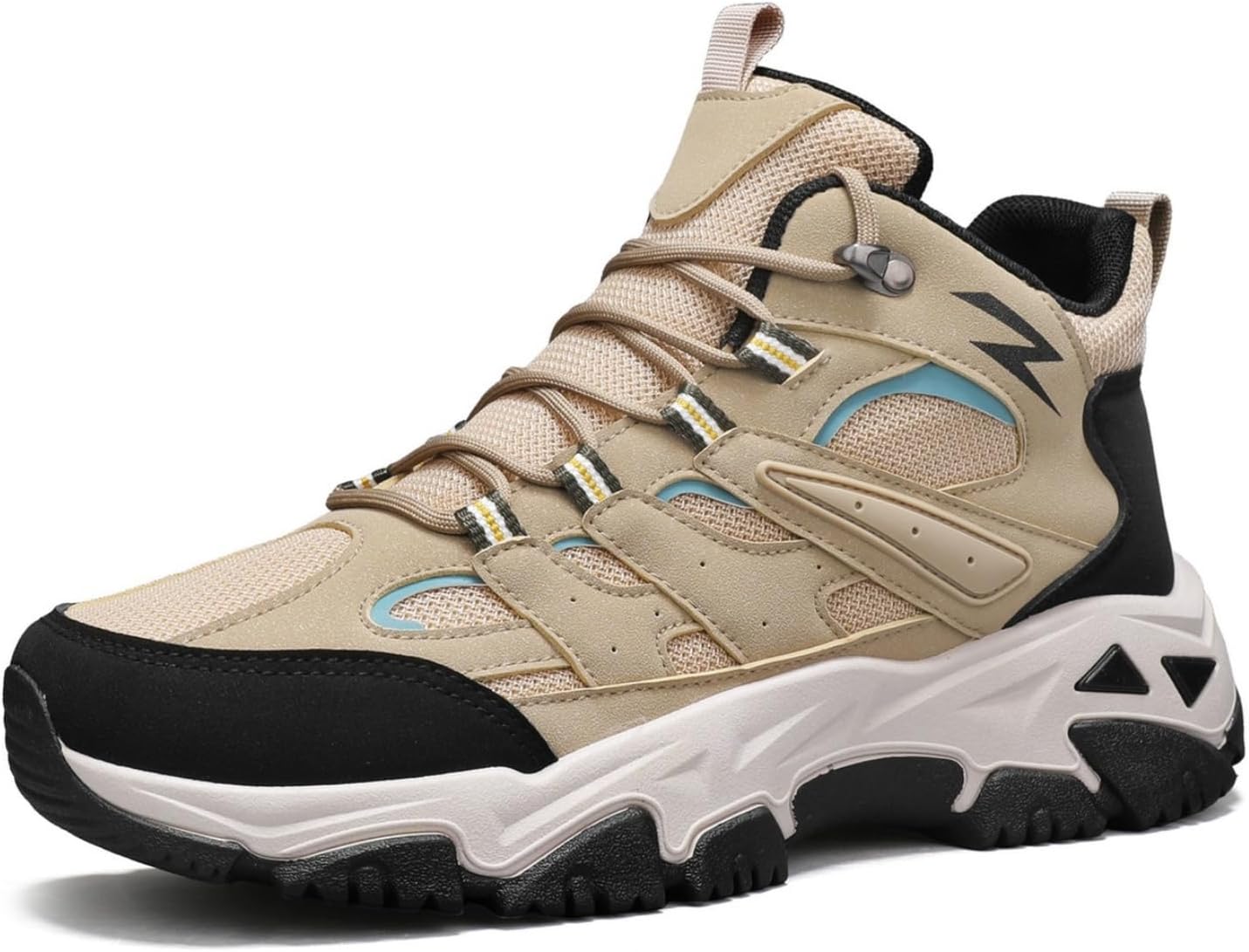 

Мужские модные кроссовки-платформы, средние по высоте, на шнуровке, с закругленным носком Yrzhgdl, хаки