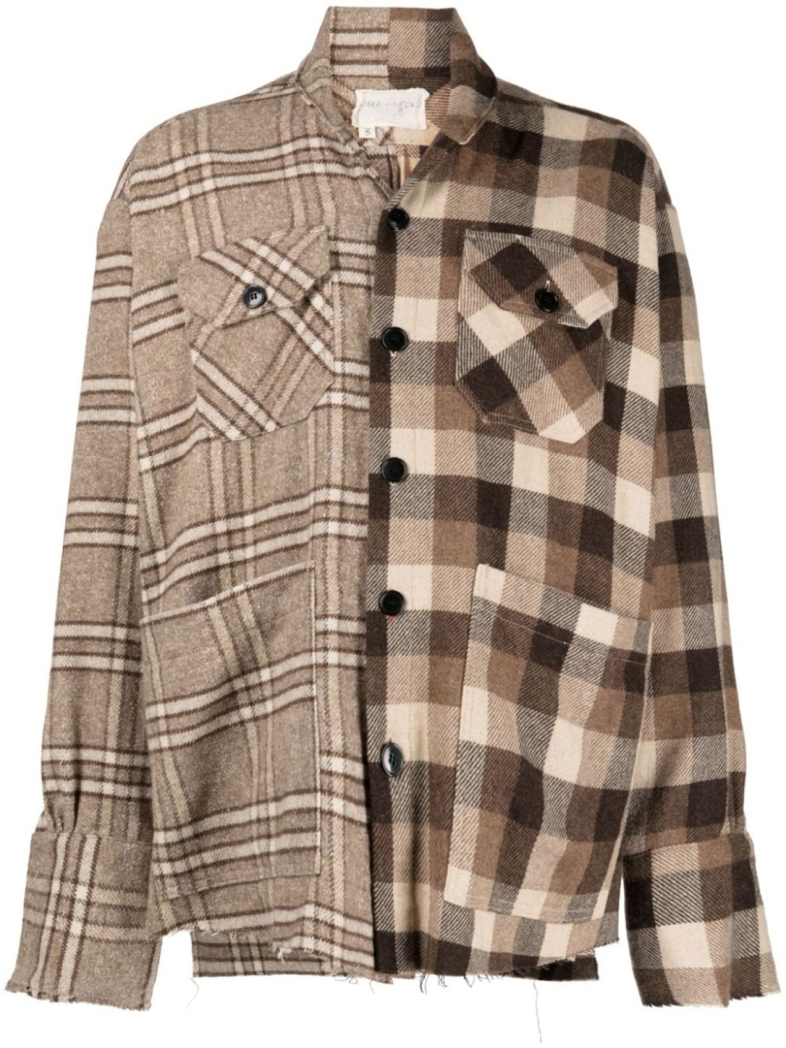 

Greg Lauren рубашка с длинными рукавами и принтом, коричневый
