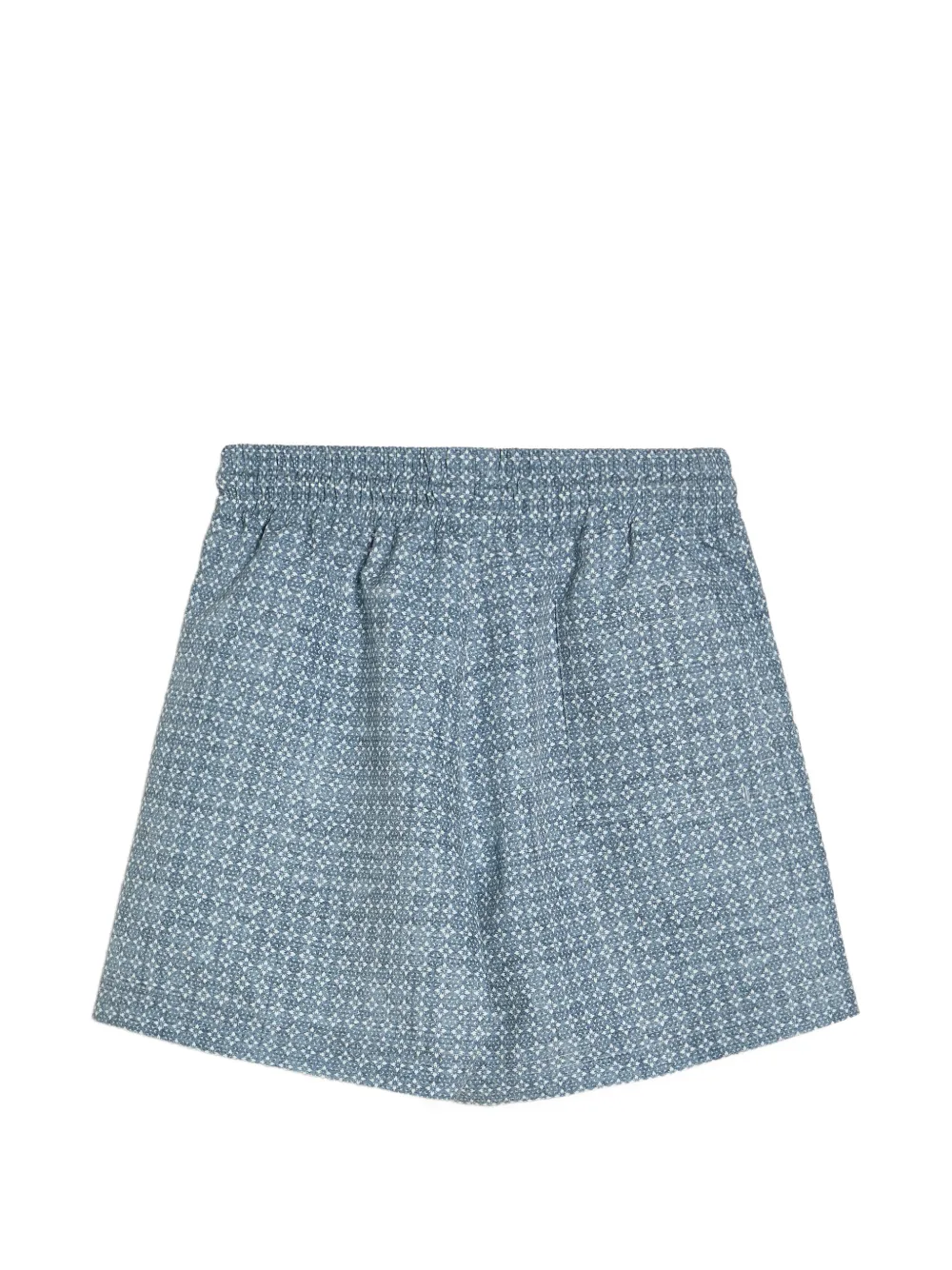 Плавки-шорты из технологичной ткани с рисунком и логотипом Brunello Cucinelli Kids, синий — фото 2