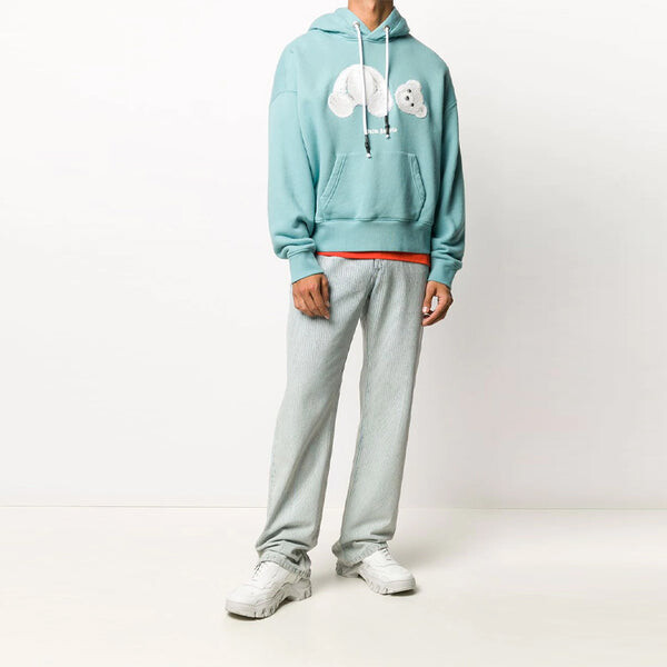 Толстовка ice bear hoodie 'aquamarine' Palm Angels, голубой — фото 2