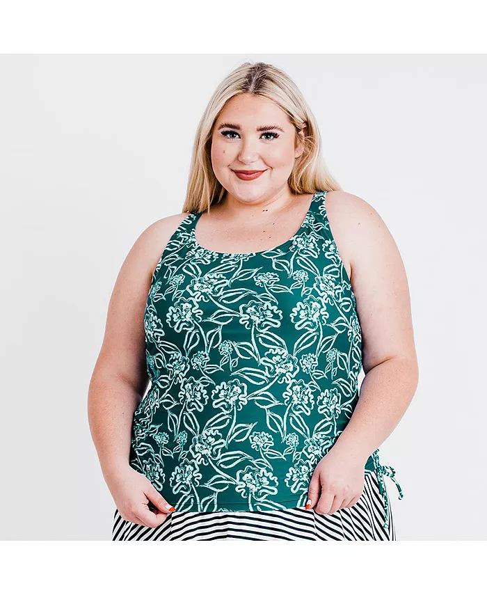 

Купальный топ Maya с чашками на размер plus size Calypsa, мультиколор