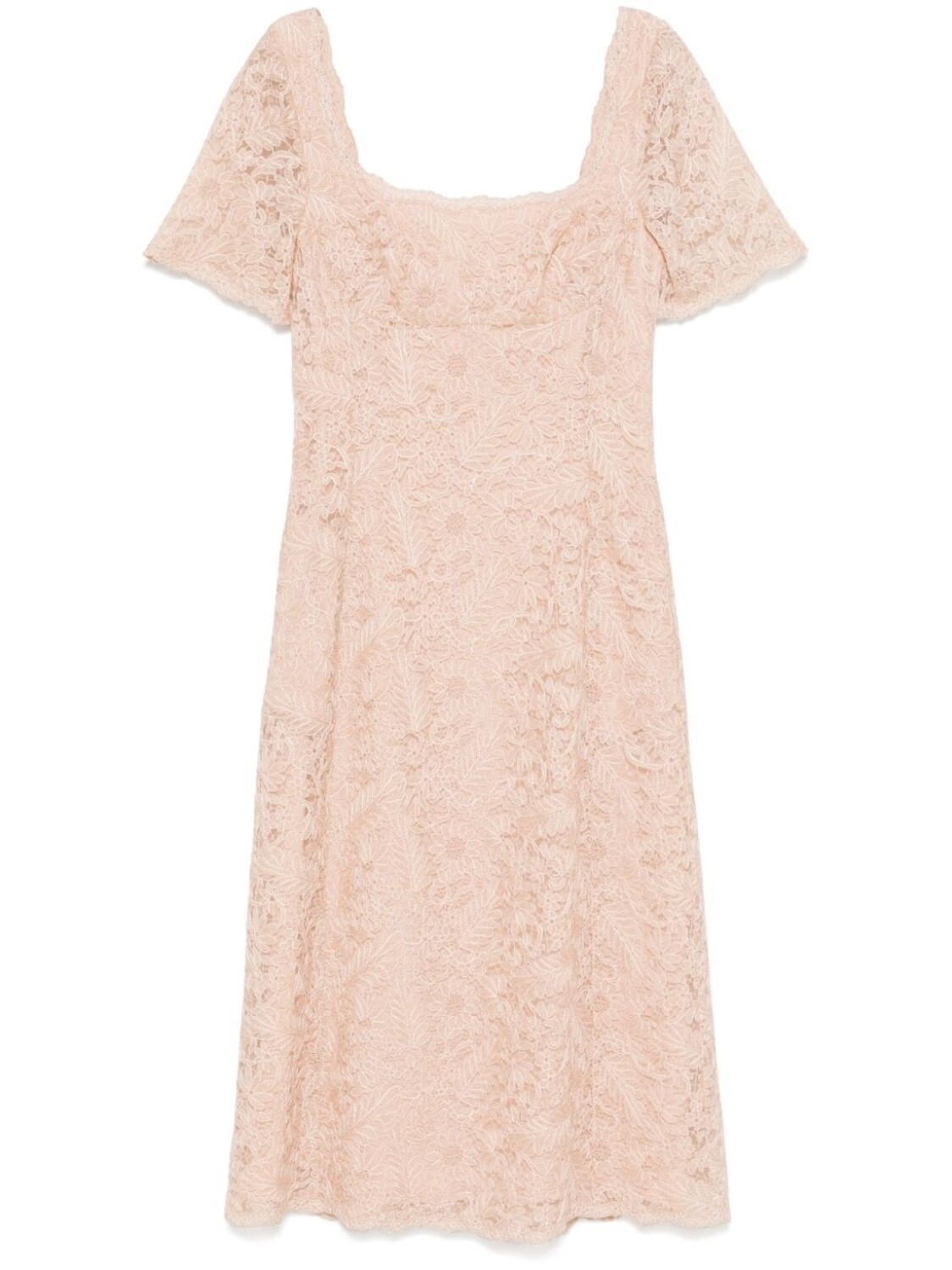 

Ermanno Scervino платье миди из цветочного кружева, розовый