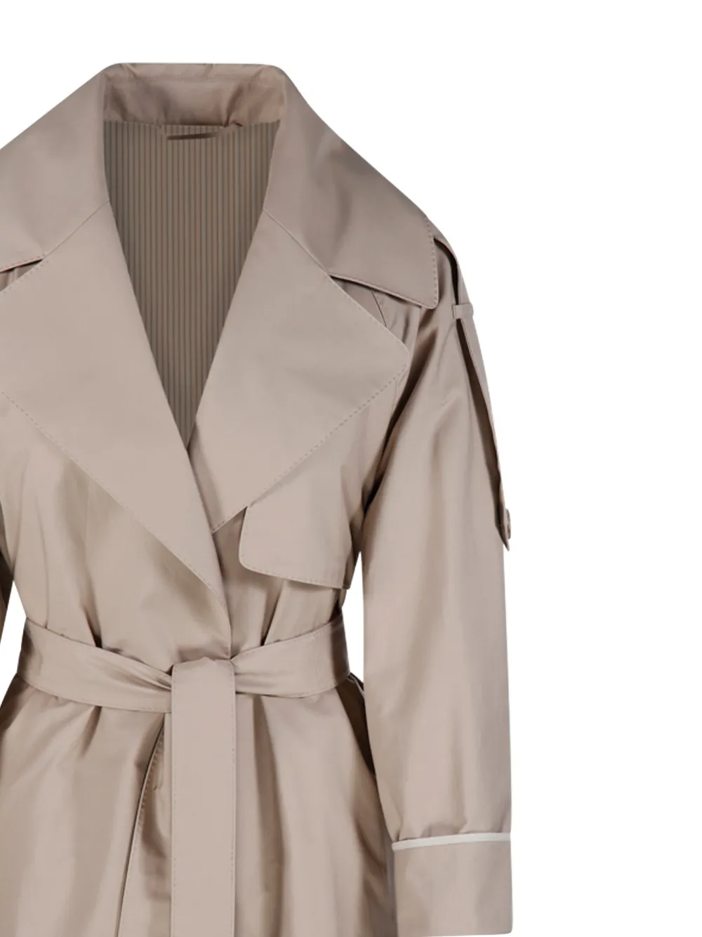 Тренч с поясом Max Mara, бежевый — фото 4