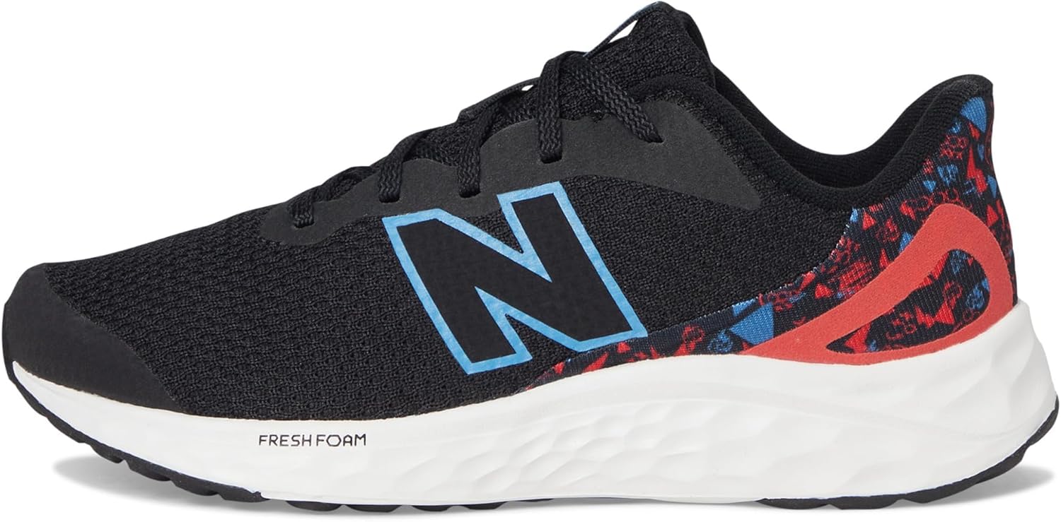 

Кроссовки New Balance Unisex-Child Fresh Foam Arishi V4 с шнуровкой, черный/красный