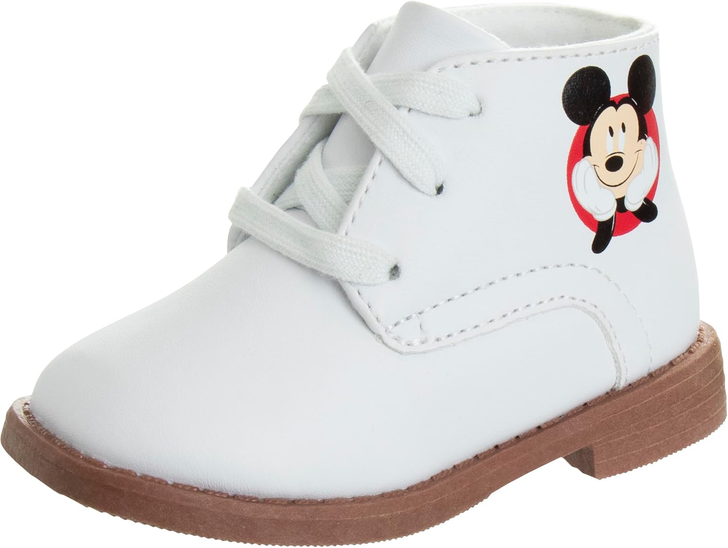 

JOSMO Baby Boys Girls Unisex Walking Shoes First Step Walker Lightweight Synthetic Non-Slip High top (Infant-Toddler), Mickey White