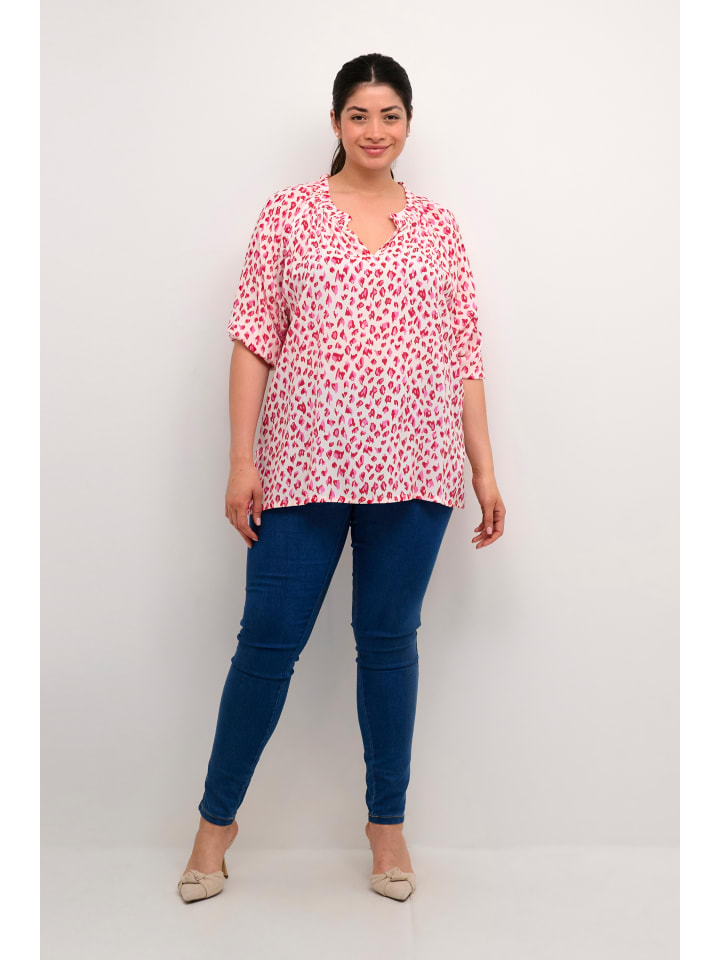 

Блузка KAFFE curve, цвет pink/red graphic dot