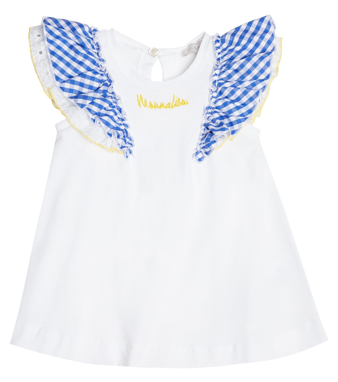 

Топ из хлопкового джерси для младенцев Monnalisa, Bianco+Bluette