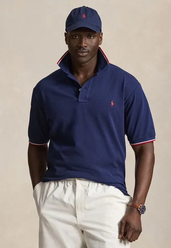 Трикотажная поло Polo Ralph Lauren Big & Tall, цвет ньюпорт-нави/красный