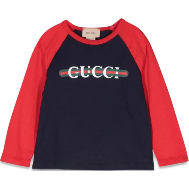 Футболка темно-синяя GUCCI для младенцев и малышей